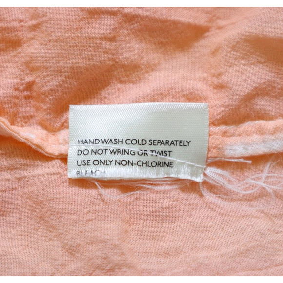 Free People Size XS Little Bit Of Something Ombre Blouse White Orange - Picture 10 of 10